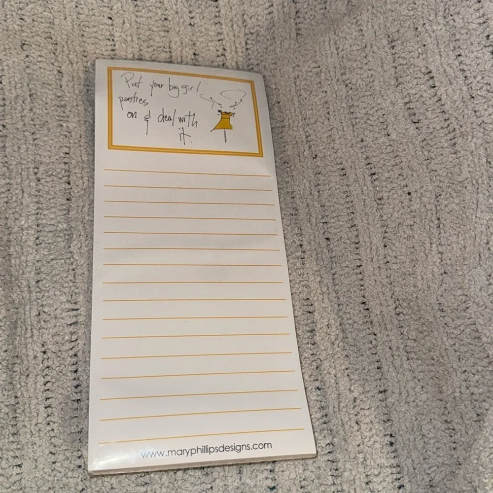 Mary Phillips Designs Notepad “Put on Your Big Girl…” Magnetic Notepad